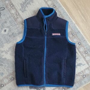 Vineyard Vines Kids Teddy Navy Zip-up Vest SzS (8-10)